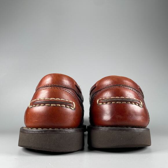 LL Bean Allagash Men\'s Size 11.5 D Brown Leather Slip On Penny Loafer Dress Shoe main image 8